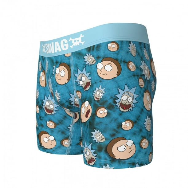 Rick and Morty Tie Dye Madness SWAG Boxer Briefs-XXLarge (44-46) 