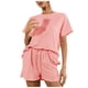 thumbnail image 1 of Conjunto de 2 piezas de pantalones cortos de manga corta de color sólido informal de verano sexy para mujer Pompotops  ulkah937163, 1 of 9