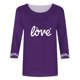 thumbnail image 4 of Xuyuer Abstract Print 3/4 Sleeve Loose Tee - Women's Casual Round Neck 3/4 Sleeve Top for Weekend Farmers Market Visits, Creative Studio Outings, and Relaxed Artistic Daily Wear, 4 of 5