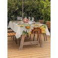 thumbnail image 4 of 60x102 Inch Outdoor Tablecloth with Umbrella Hole Zipper Rectangle Sunflower Rectangular Tablecloths Outside Waterproof Yellow Summer Floral Pastoral Rustic Patio Table Cloth Cover for Picnic Party, 4 of 8