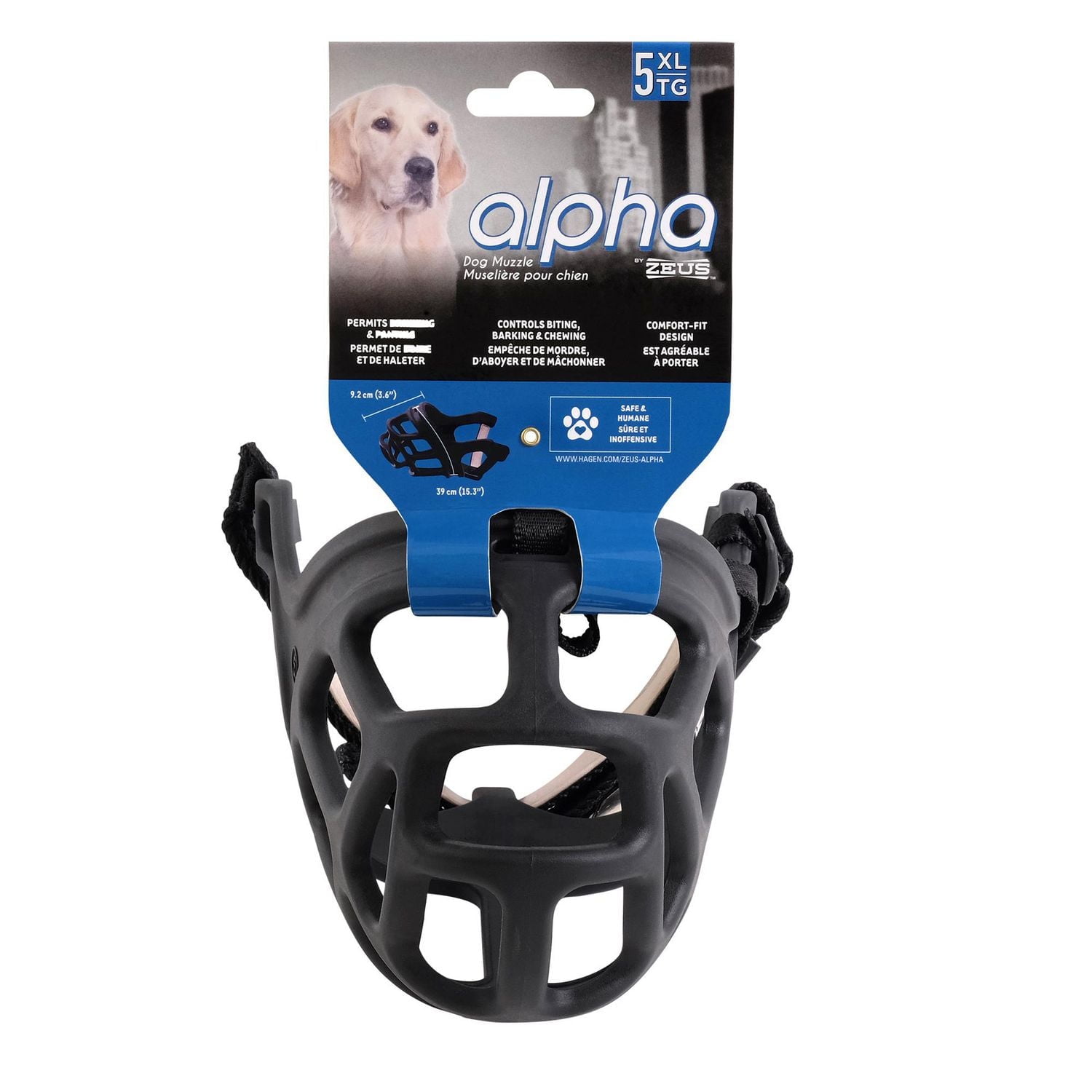 Alpha by Zeus Dog Muzzle, Size 5, X-Large