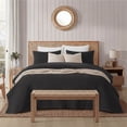thumbnail image 6 of Mainstays Stitched Corded Quilt, Black, Full/Queen Bedding, 6 of 9