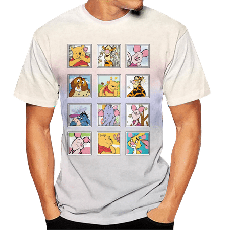 

Cartoon T Shirt for Men Women Kids Winnie the Pooh Print Casual Short Sleeve Crew Neck Casual T Shirt for Adult Kids