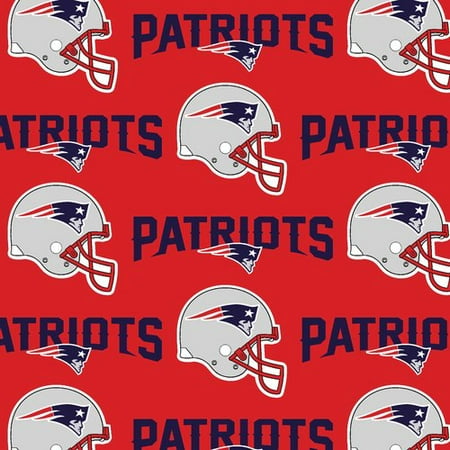 NFL New England Patriots 58" 100% Cotton Sports Logo Craft Fabric By the Yard, Multi-color