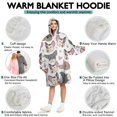 thumbnail image 5 of Wearable Oversized Blanket,Bulldog Dog and Love Heart Wearable Blanket Hoodie for Adults,Cozy Hooded Blankets with Super Pockets,Super Warm Fuzzy Pullover for Women & Men, 5 of 6