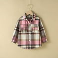 thumbnail image 2 of Ketyyh-chn99 Toddler Kids Boys Girls Flannel Hooded Plaid Shirt Boys' Button-Down Shirts Cowboy Western Plaid Long Sleeve Toddler Kids Outfit Size for 3-4 Years,F, 2 of 4