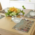 thumbnail image 4 of Ambesonne Vintage Place Mats Set of 4, Folkloric Boho African, Standard Size, Seafoam Cocoa, 4 of 6