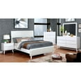 thumbnail image 2 of Allora 4pc Wood Bedroom Set - King+Nightstand+Dresser+Mirror in White, 2 of 7