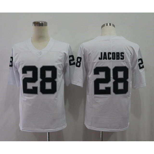 Football Uniform Raiders 28#Jacobs 4#Carr34#75# Legendary Second Generation Jersey