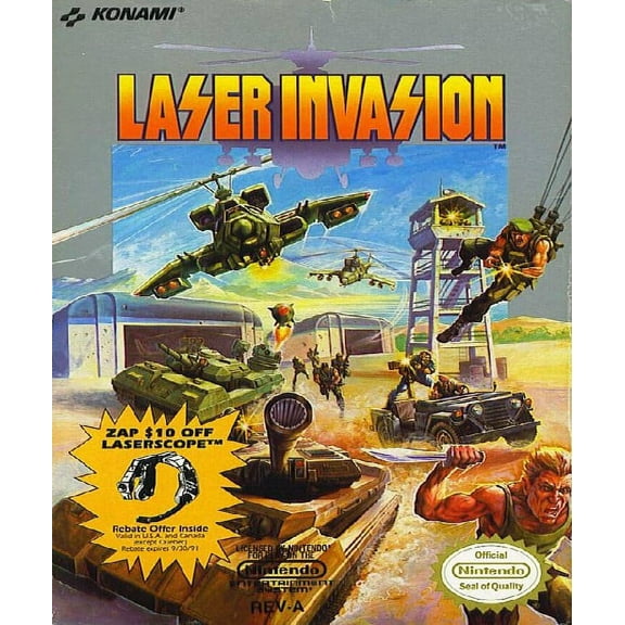 Restored Laser Invasion (Nintendo NES, 1991) (Refurbished)