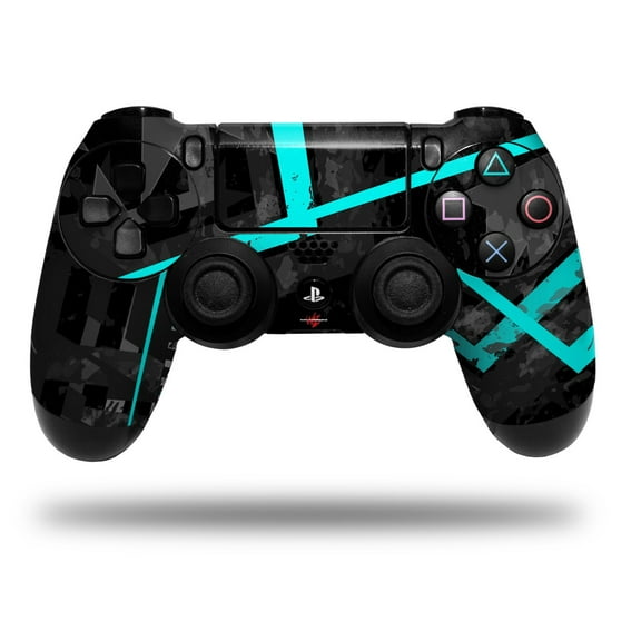 Skin for Sony PS4 Dualshock Controller PlayStation 4 Original Slim and Pro Baja 0004 Neon Teal (CONTROLLER NOT INCLUDED)