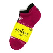 Bombas Women's All Purpose Performance Ankle Socks (White/Black/Pink) 3PK-Medium