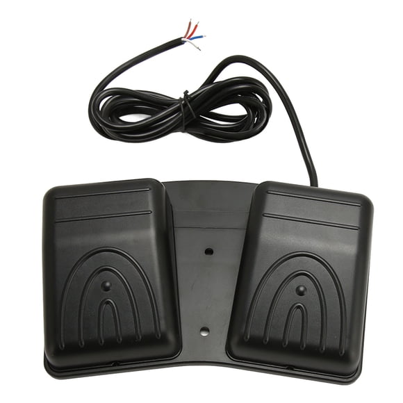 Pedal Operado Con El Pie, Interruptor De Pie Doble Autobloqueante 2 Cables Para Aparato Para Herramienta Eléctrica