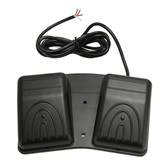 Pedal Operado Con El Pie, Interruptor De Pie Doble Autobloqueante 2 Cables Para Aparato Para Herramienta Eléctrica