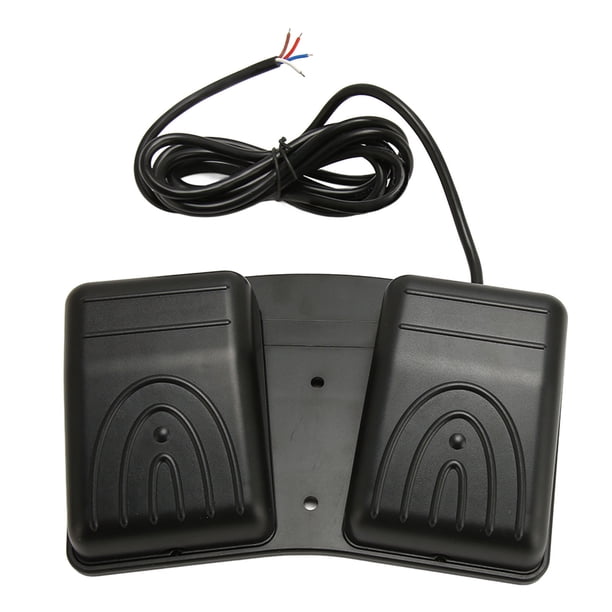 Pedal Operado Con El Pie, Interruptor De Pie Doble Autobloqueante 2 Cables Para Aparato Para Herramienta Eléctrica