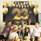 thumbnail image 5 of Hamigar Fondo De Pancarta De Feliz Cumpleaños Número 23 De 6 X 4 Pies, Decoraciones De Cumpleaños De 23 Años, Suministros Para Fiestas Para Mujeres Y Hombres, Color Negro Y Dorado, 5 of 5