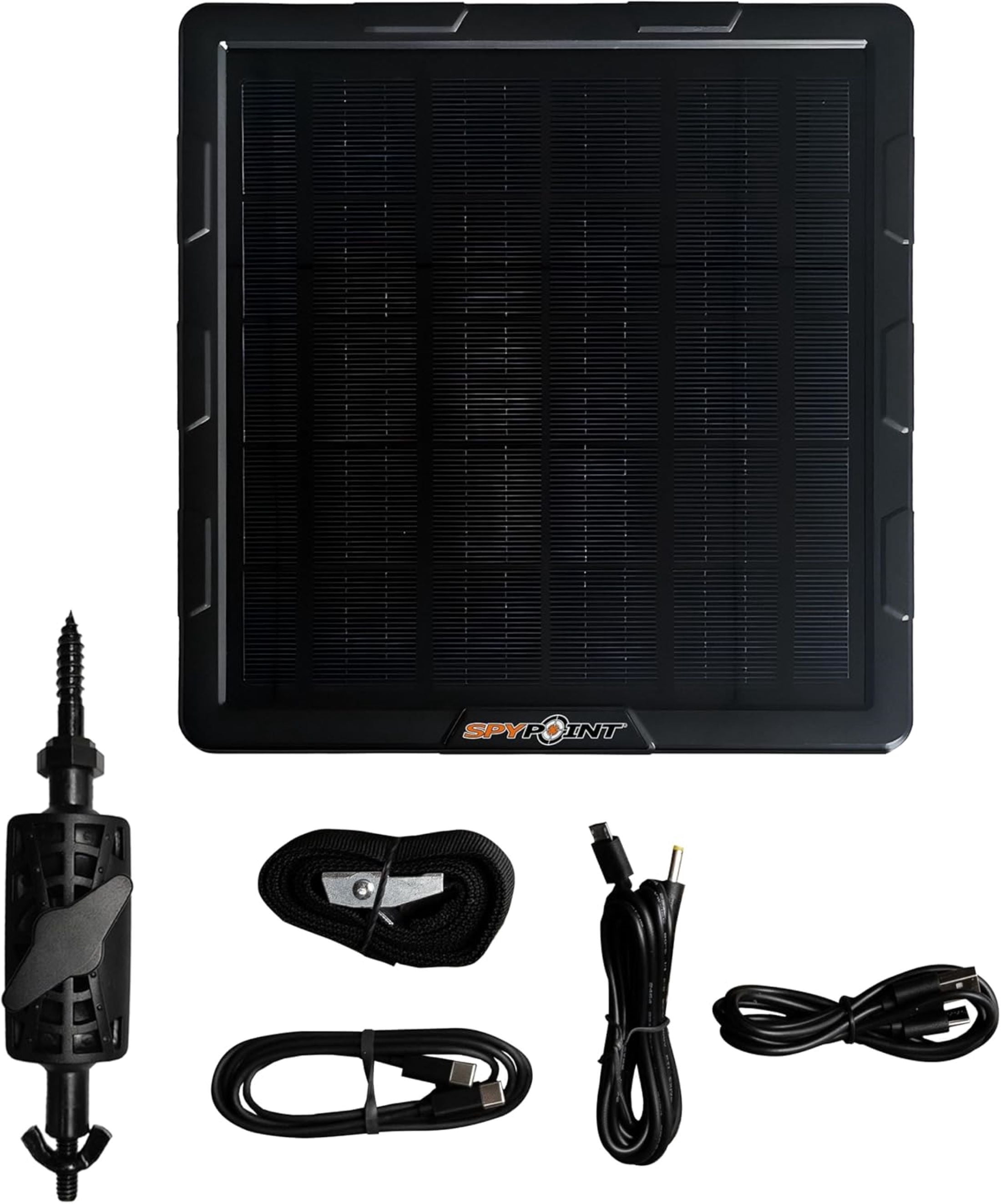 SPYPOINT Flex-m Solar Bundle with Micro SD Card | Cellular Trail Camera Kit with Compact Solar Panel | Hunting Trail Monitor, No Wifi Needed