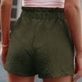 thumbnail image 5 of cfhntfmh Womens Lounge Shorts Summer Beach Elastic Waist Shorts Comfy Ruffle Drawstring Bermuda Plain Short Pants, 5 of 6