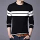 thumbnail image 2 of Ropa para hombre Jerseys Camiseta Suéter de punto liso negro Sudaderas baratas a rayas para hombre Cuello de cigarrillo Manga larga 100% Street A, 2 of 5