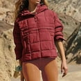 thumbnail image 6 of GEWSEY Women's Quilted Pullover Puffer Jacket Packable Hooded Oversize Winter Coat Tops (Wine, M), 6 of 8