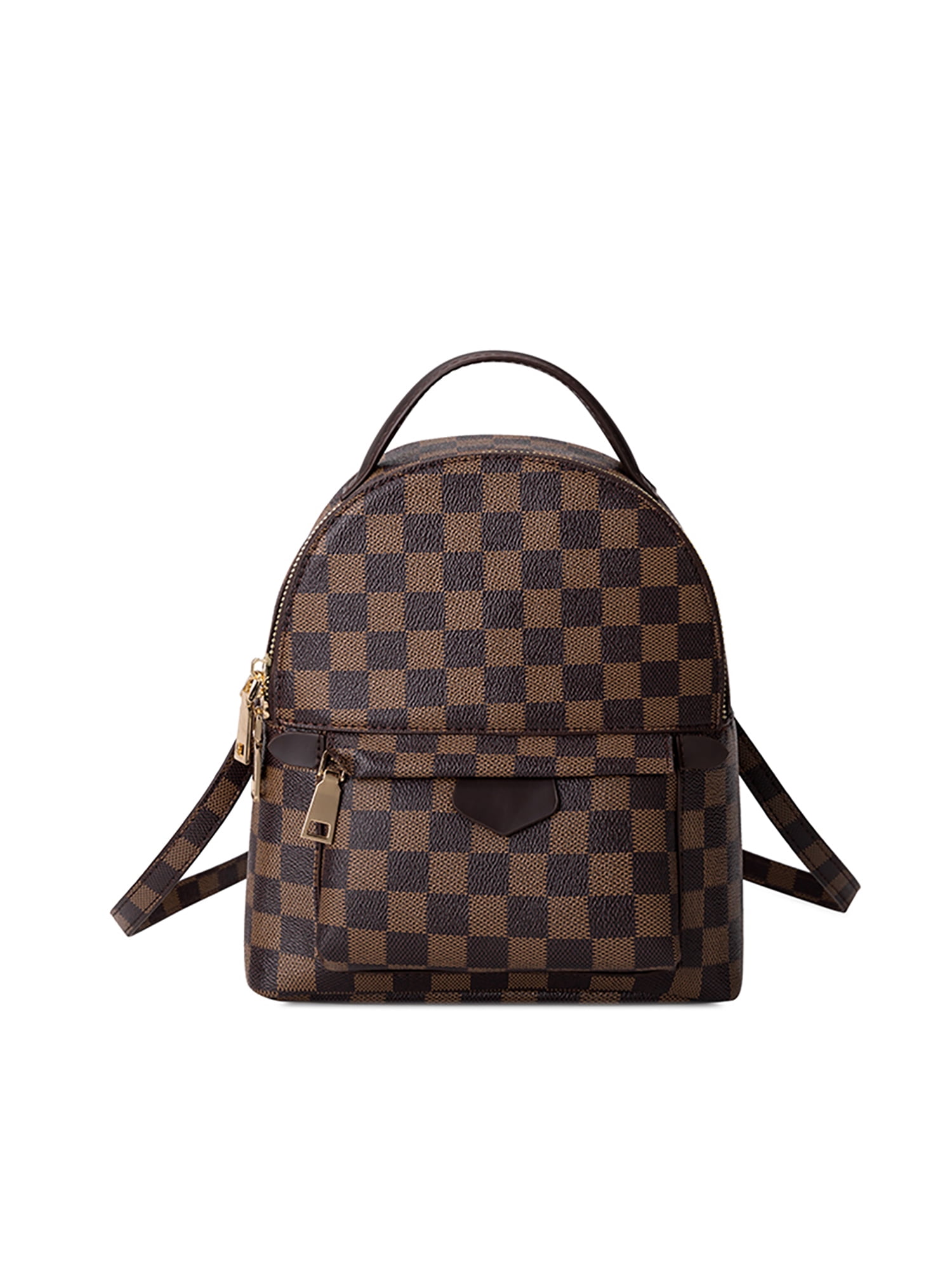 Lumento Checkered Backpack Fashion Classic Large Backpack for College  Students Travel bag Brown Checkered For Xmas Christmas Birthday Gifts 