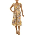 thumbnail image 6 of Nanette Lepore Women's Smocked Flutter Sleeve Midi Dress, Sizes XS-XXXL, 6 of 7