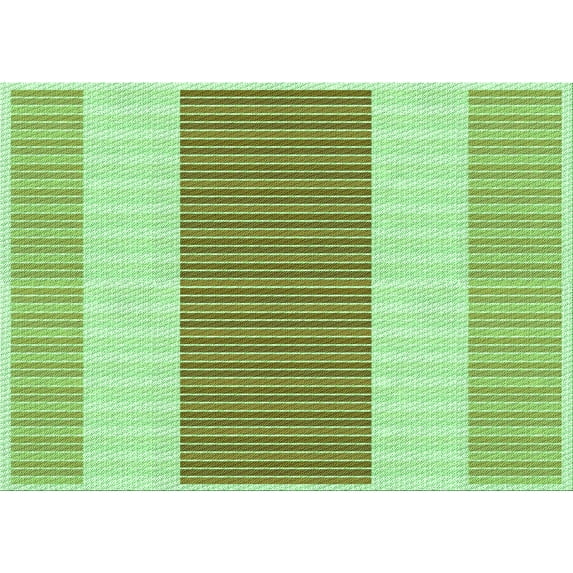 Ahgly Company Machine Washable Indoor Rectangle Transitional Light Green Area Rugs, 5' x 7'