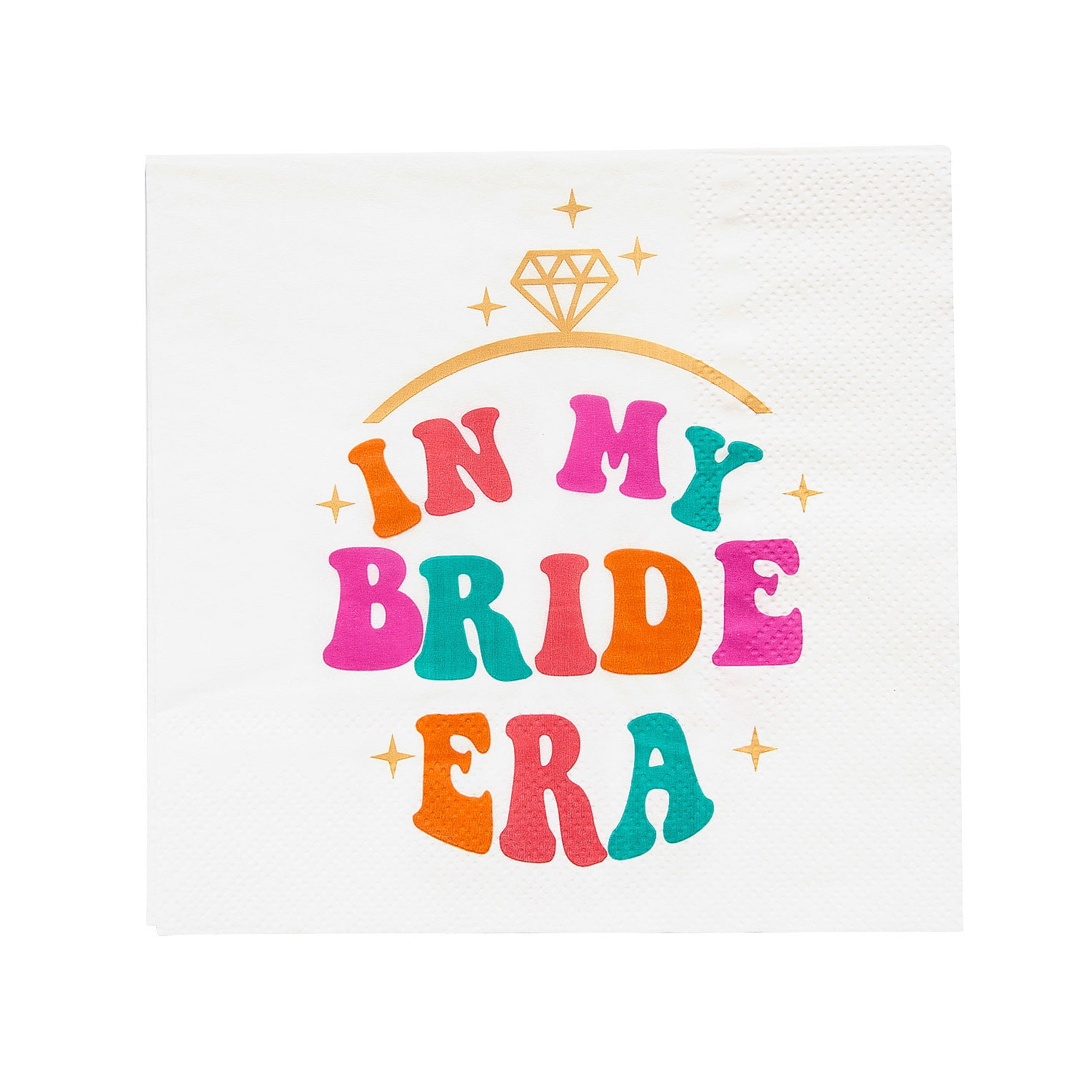 Fun Express 6 1/2 In My Bride Era Disposable Paper Luncheon Napkins - 25 Count