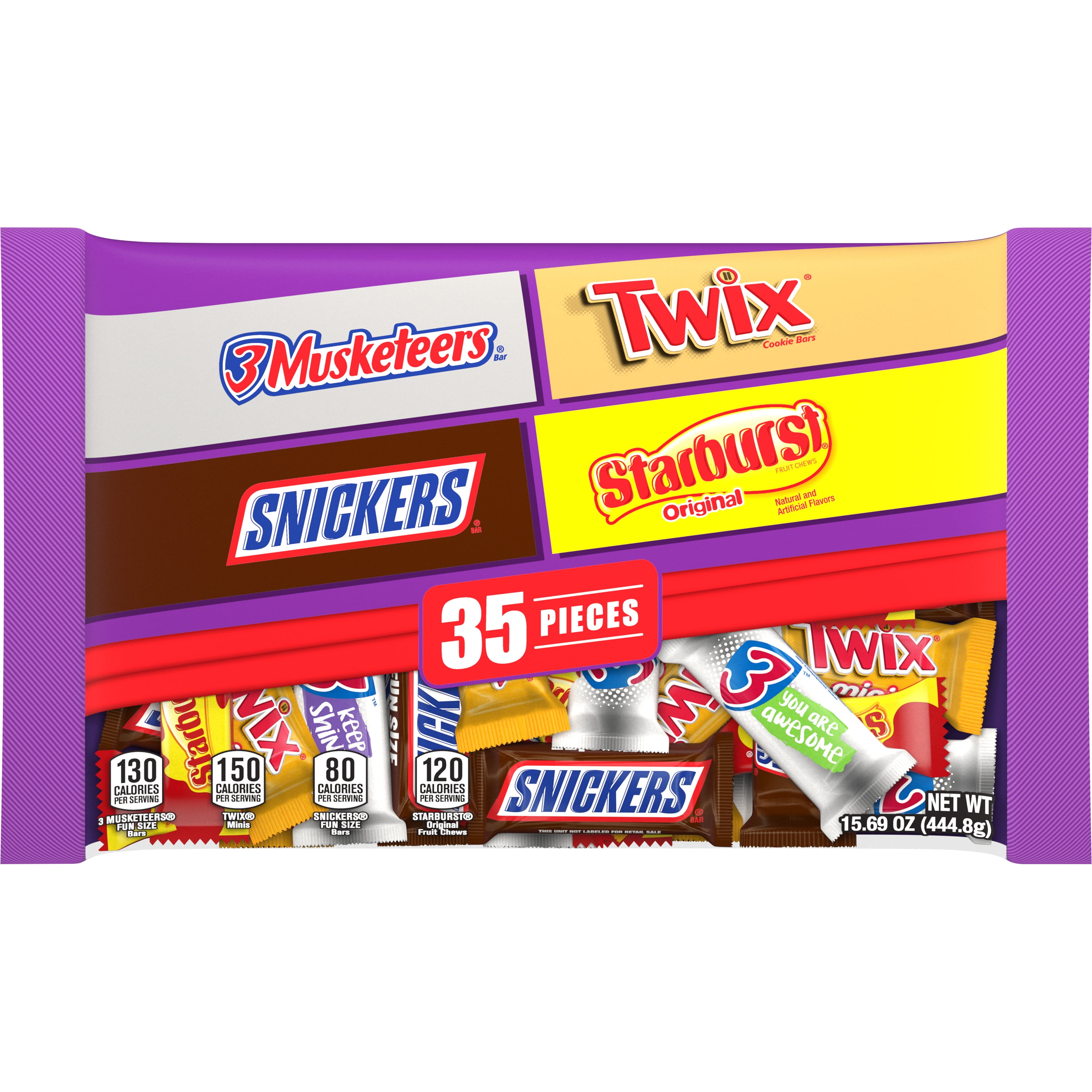 Snickers, Starburst & More Halloween Candy Share Size Bag -15.69oz/35ct