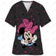 thumbnail image 4 of Uniforme de trabajo con estampado de Mickey Mouse de Disney, blusa de enfermera de manga corta con cuello en V para mujer, ropa de trabajo de enfermera, blusa médica, 4 of 5