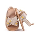 thumbnail image 5 of Baby Toddler Infant Girls PU Leather Soft Open Toe Summer Sandals Princess Flower Flat Shoes, 5 of 7