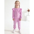 thumbnail image 2 of Girls Fall Clothes Sets Kids Casual Long Sleeve Tops + Pants Sweatsuit 2Pcs Tracksuit Outfits, Size 2-10 Years Old, 2 of 8