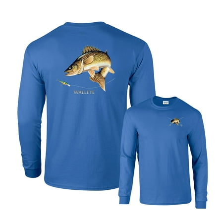Walleye Going For Lure Profile Fishing Long Sleeve T-Shirt