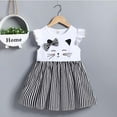 thumbnail image 2 of XXWXYD Toddler Dress Sleeveless Cat Printed Striped Summer Cute Ruffle Casual Dress for Baby Infant 6M-3T Playwear, 2 of 8