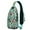 Greenish-blue-35, variant on Crossbody Sling Backpack for Women Men Narwhal and Other Creatures Blue Sea Shoulder Sling Crossbody Casual Chest Bag for Travel Sports Running Hiking