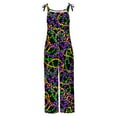thumbnail image 5 of Lorytime Mardi Gras Jumpsuits for Women Glitter Carnival Overalls Sleeveless Adjustable Straps Vacation Romper Clothes, 5 of 5