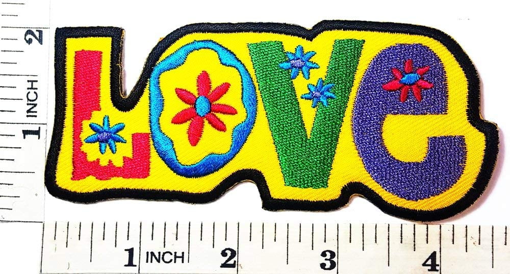 Smiley smiling face retro boho hippie embroidered hook patch 2.75 inches 