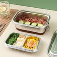 thumbnail image 3 of Stainless Steel Bento Box for Adults, 1200ml Double-Layer Leak-Proof Lunch Container, 3 of 7
