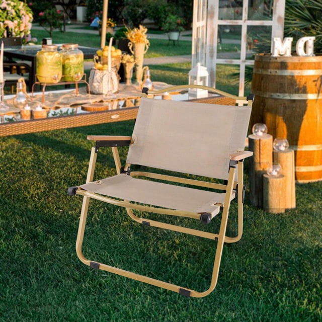 Silla Plegable para Acampar, Soporte de Carga Fuerte Práctico Asiento Plegable Ligero para Exteriores para Muebles de jardín Accesorios Picnics Patio Medio Soledad Sillas plegables