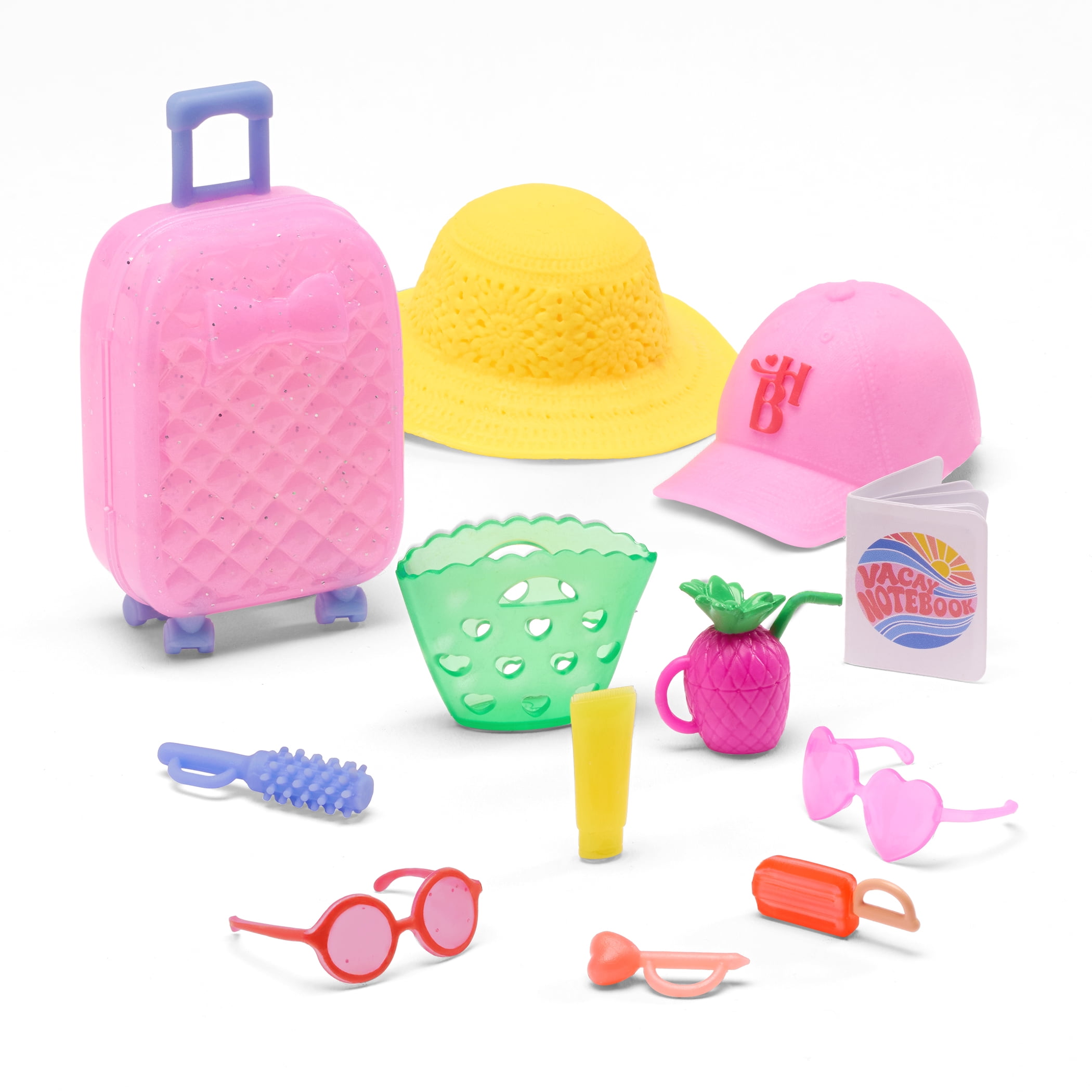 Hey Bestie Jasmine & Makayla 21 Piece Set of 2 (5.5-inch) Travel Dolls with Accessories, Kids Ages 3 & Up