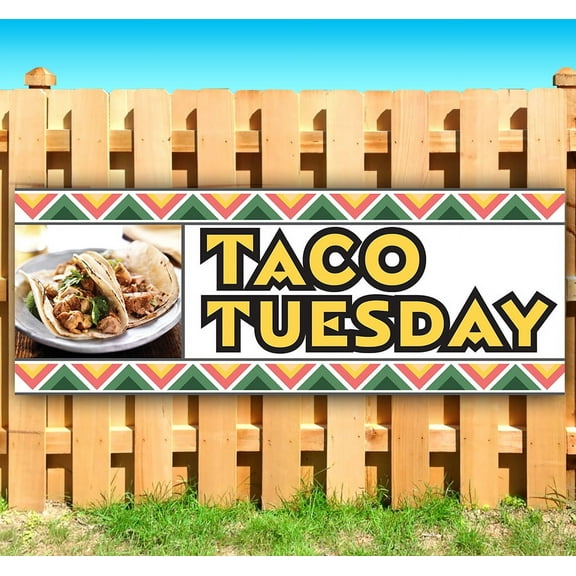 Taco Tuesday 13 oz Vinyl Banner With Metal Grommets