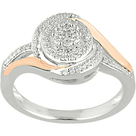1/3 Carat T.W. Diamond 10kt White and Rose Gold Accent Fashion Ring