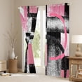 thumbnail image 5 of Manfei Circle Geometric Curtains Pack of 2 (42x63), Grey Pink Curtains for Living Room, Abstract Stripes Black Out Curtains, Window Drapes Bedroom Decorative, 5 of 6