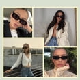 thumbnail image 4 of Gafas de sol JASPIN Rectangle Y2K Retro 90s UV400 para mujeres y hombres, 4 of 4