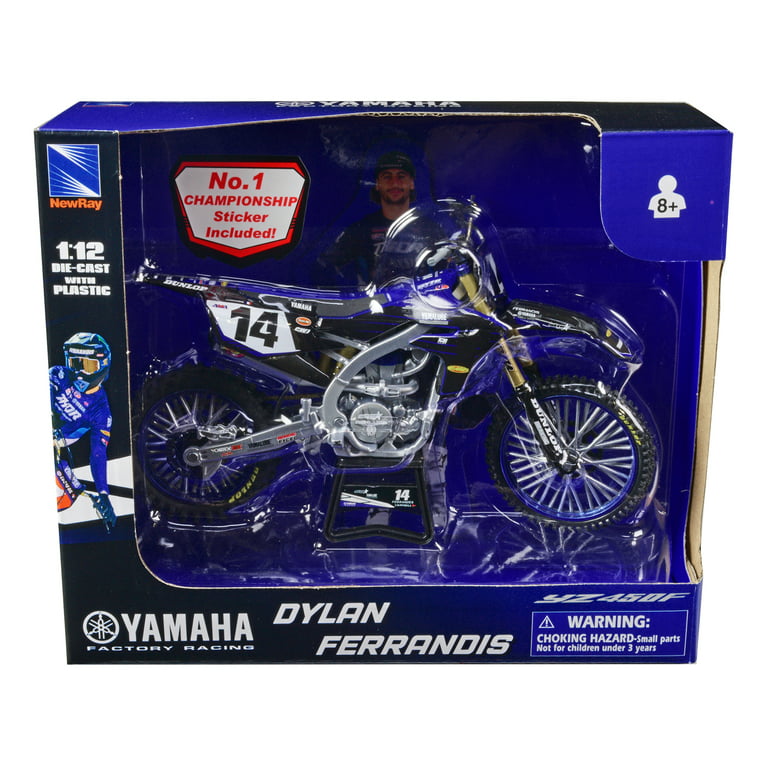  New Ray Toys Motorcycle 1:12 Scale Yamaha YZ450F Dirt Bike,  58313, Multicolor : Arts, Crafts & Sewing