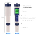 thumbnail image 4 of Medidor electrónico de salinidad 5 en 1 de alta precisión, mide Ph, tds, salinidad ec, temperatura, probador de calidad del agua, 4 of 5