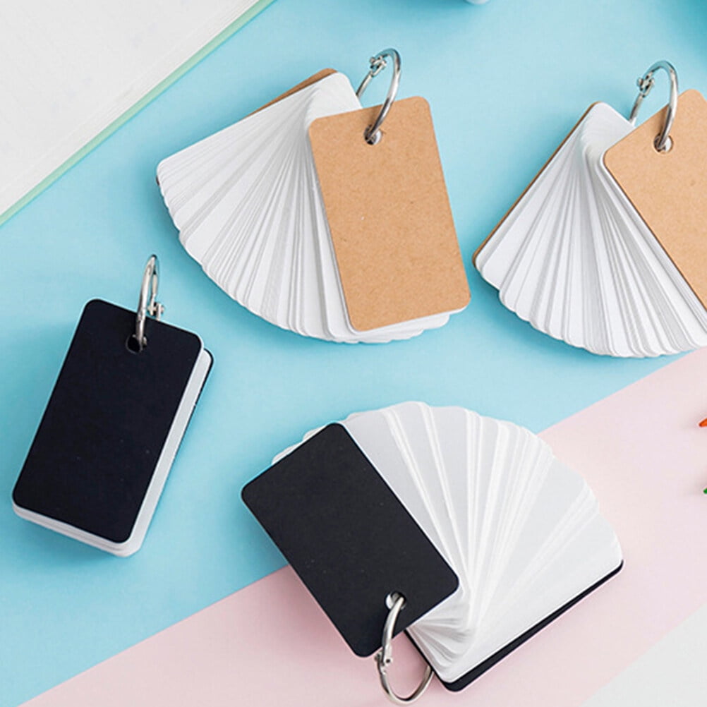 ifundom 12 Pcs Ring Loose-Leaf Notepad Vocabulary Cards Paper Binder Memo Notes Pads