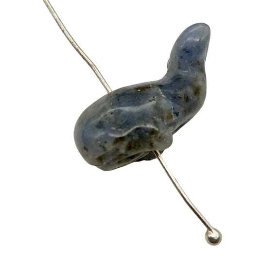 Animal Sodalite Whale Animal Figurine Worry Stone | 20x13x11mm | Blue white | 1 Figurine