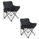 thumbnail image 1 of Sillas Plegables para Camping para Playa Pesca y Exteriores de Lona Impermebale Ligera - Sillas para Exterior Ergonomica con Estructura de Acero y Funda Transportadora Set 2 Sillas, 1 of 1