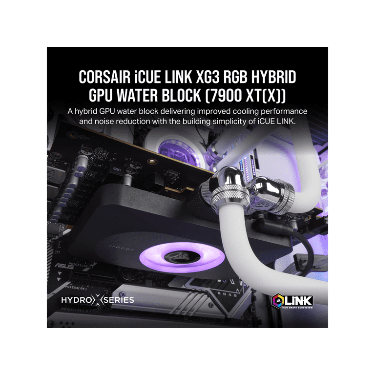 CORSAIR iCUE LINK XG3 RGB Hybrid GPU Water Block - Hybrid Custom